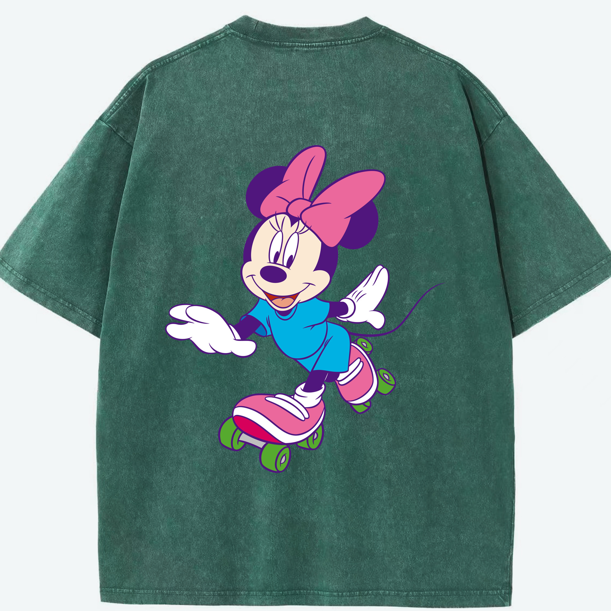（画像用） ミッキーマウス Mickey Mouse 綿100% ヴィンテージ風 半袖Tシャツ（背面プリント）